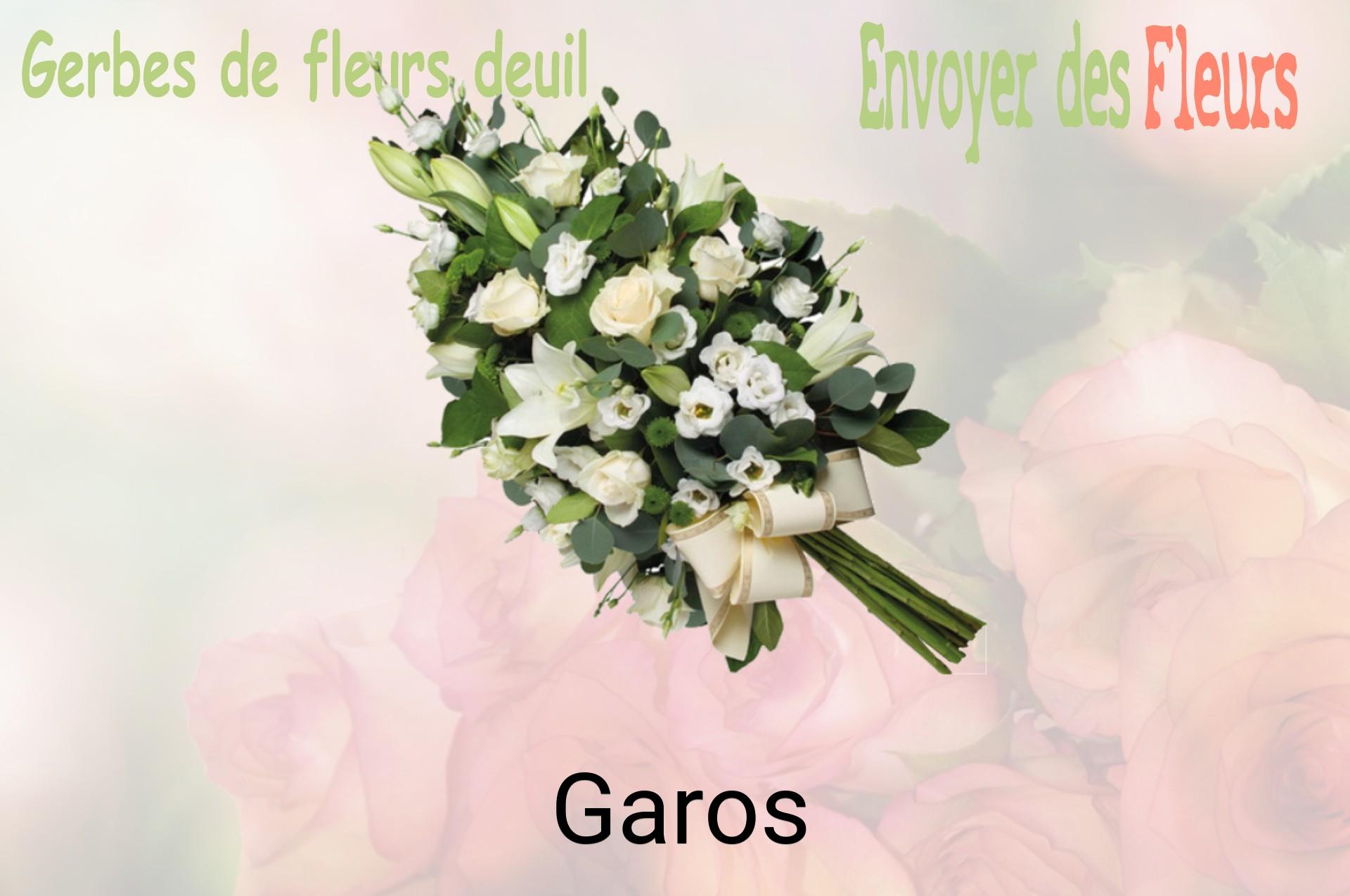 Gerbe de fleurs de deuil livrée à Garos